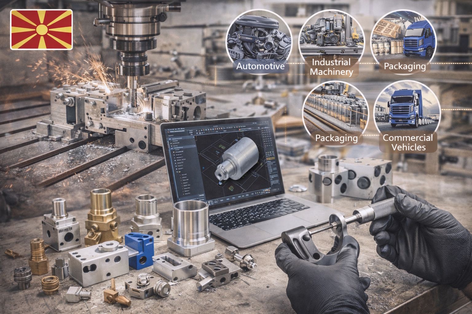 Produttore macedone di componenti CNC cerca partner strategici e clienti