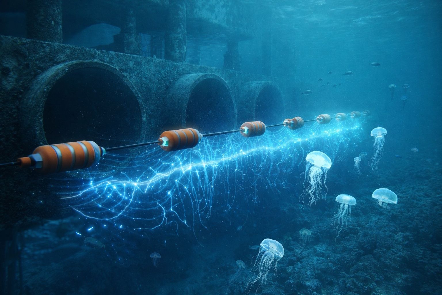 Sistema anti-meduse elettromagnetico