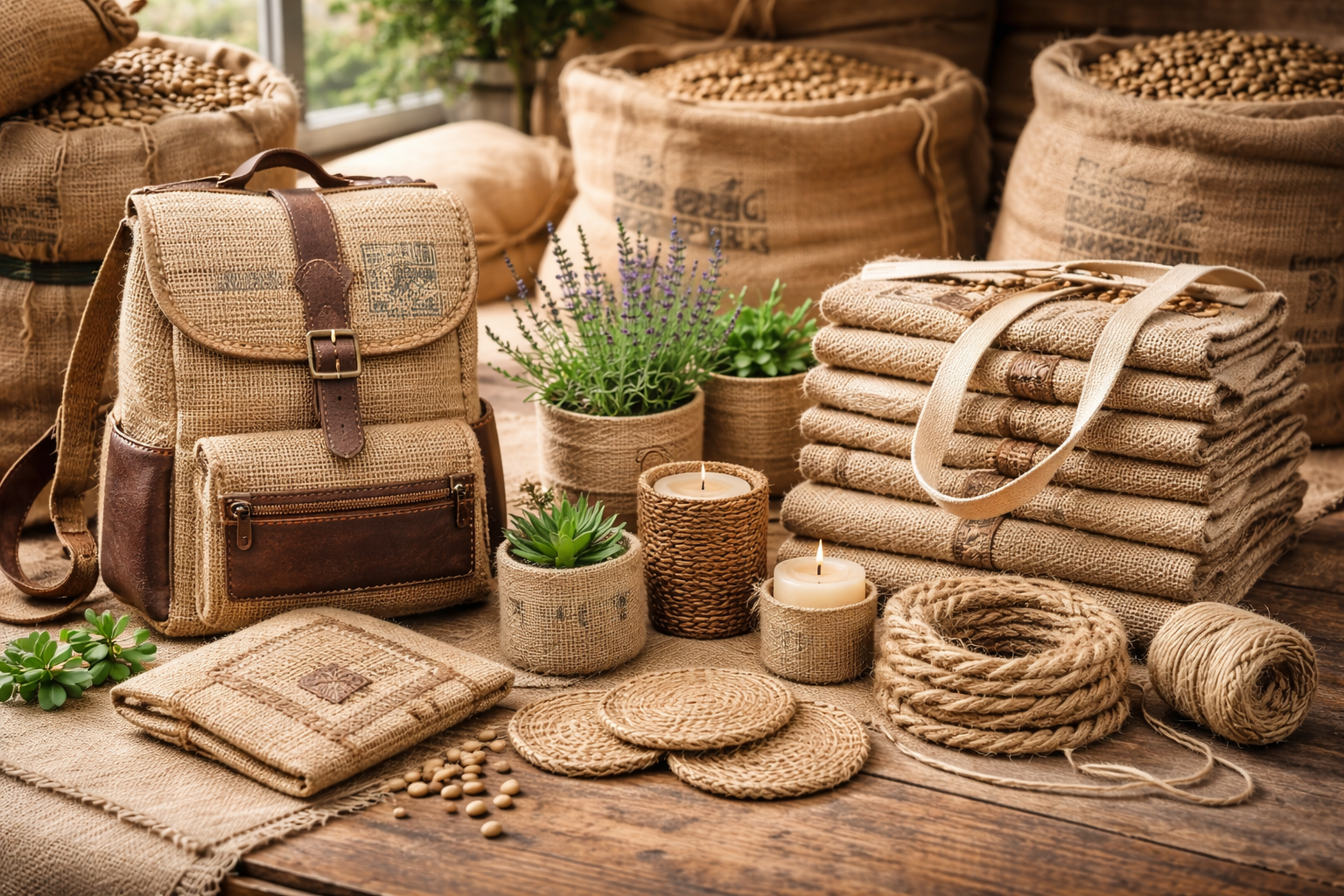 Riuso e upcycling dei sacchi di juta