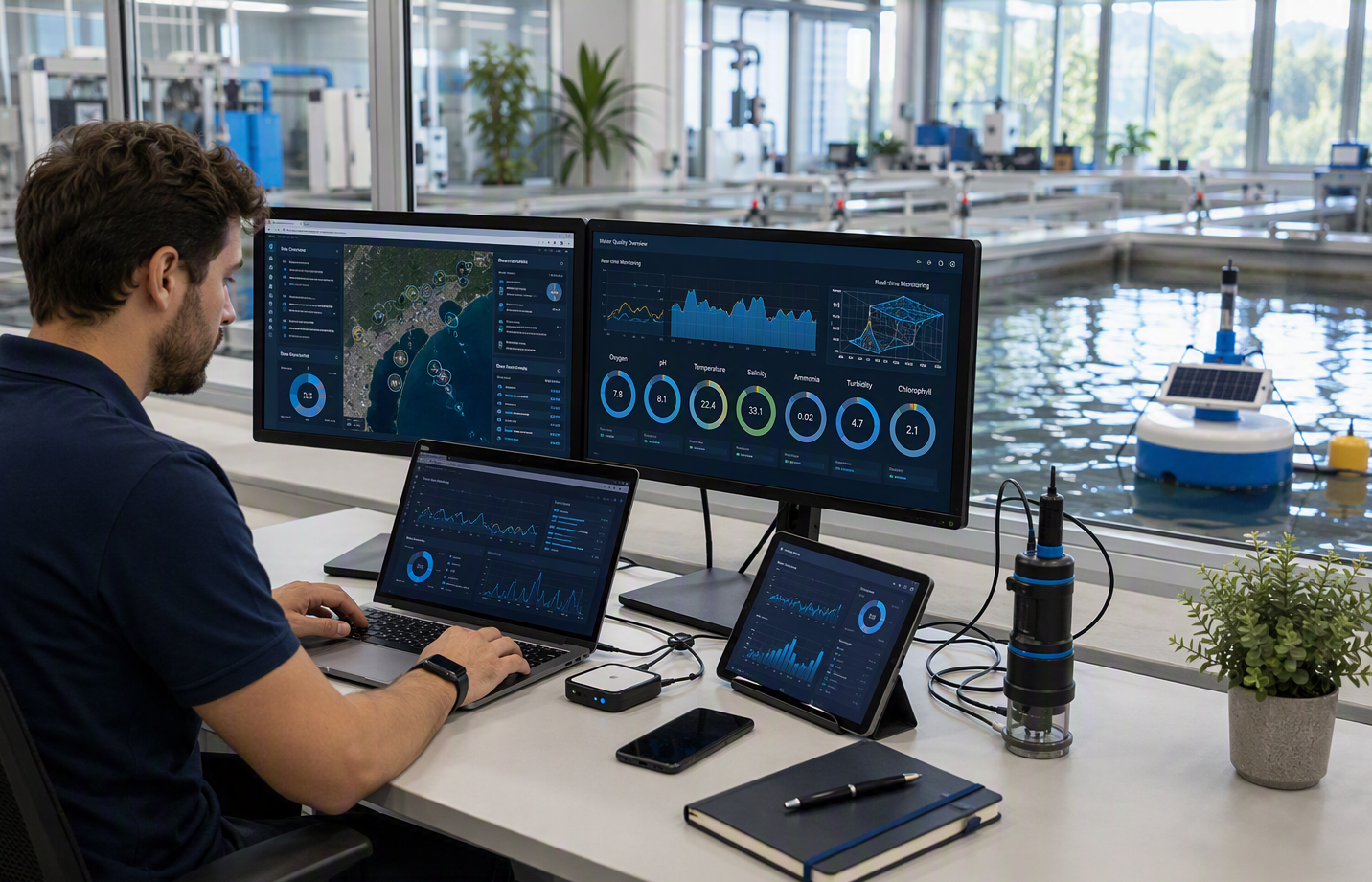 Soluzioni digitali e IoT per monitoraggio qualità dell’acqua e gestione acquacoltura