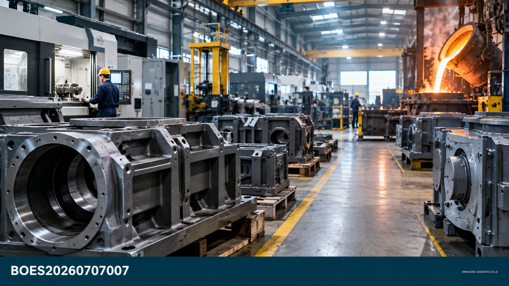 Fonderia spagnola cerca clienti industriali per componenti in ghisa di grandi dimensioni