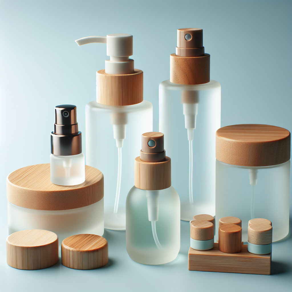 Fornitura di bottiglie in vetro e tappi ecologici per cosmetici naturali