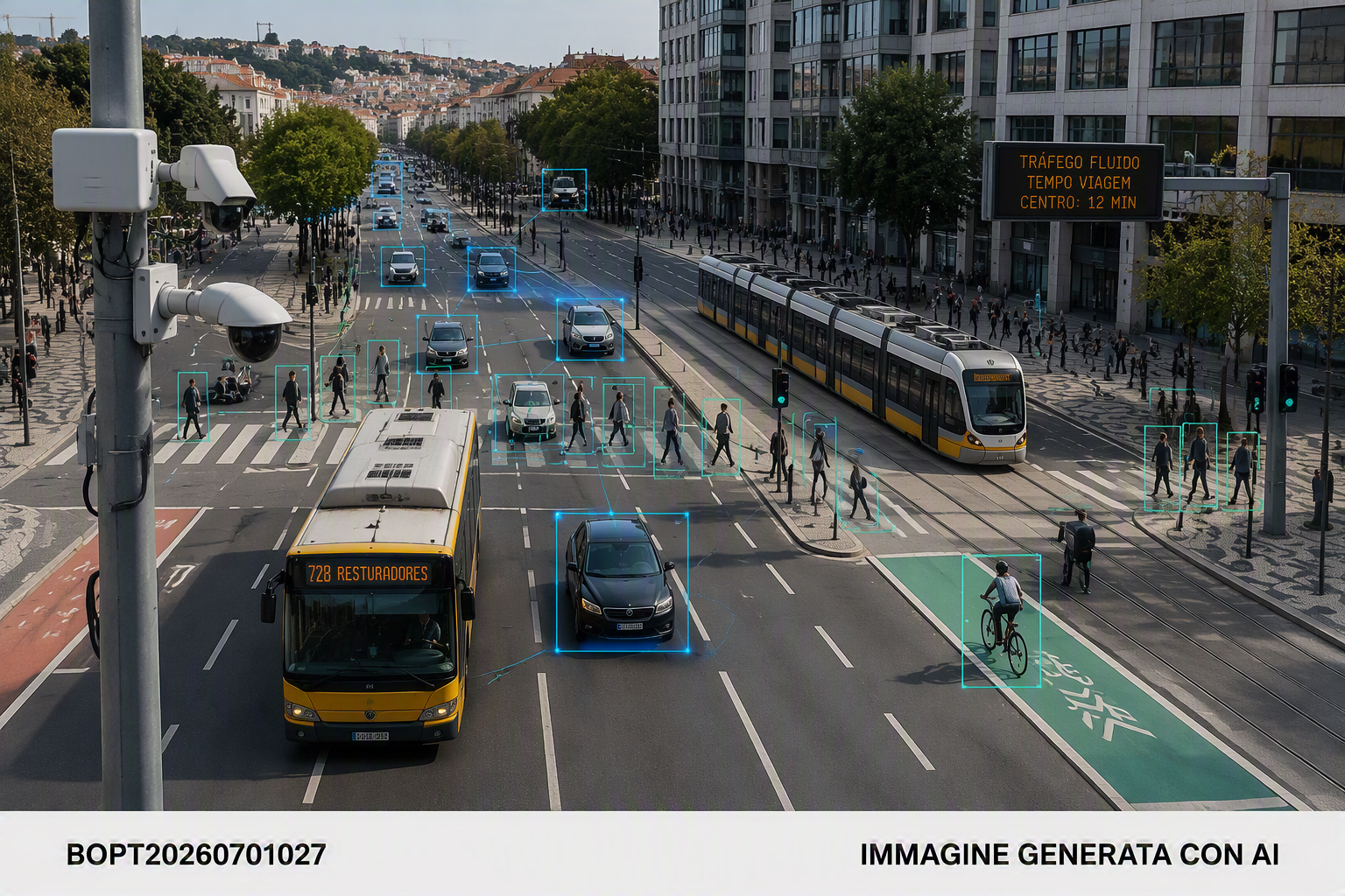 Sistema portoghese di monitoraggio AI per traffico e pedoni in ambito smart city